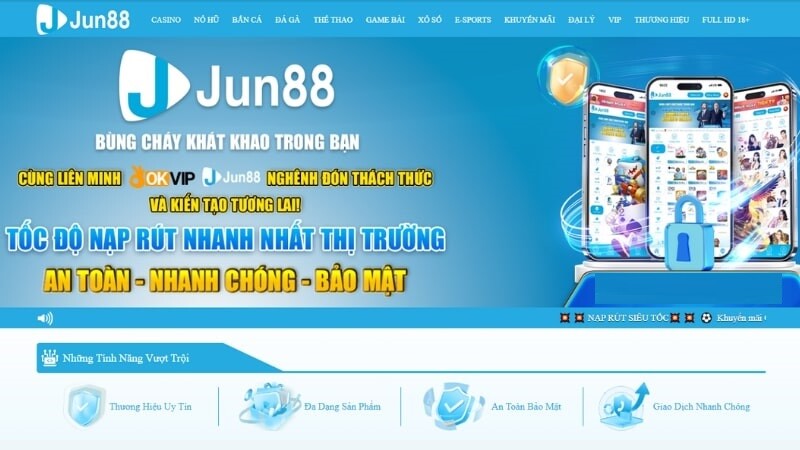 Jun88 cam kết ứng dụng công nghệ bảo mật tốt để mọi hoạt động đều an toàn