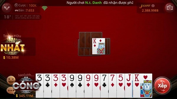 Game bài Tiến lên miền Nam cực dễ chơi, cực hấp dẫn